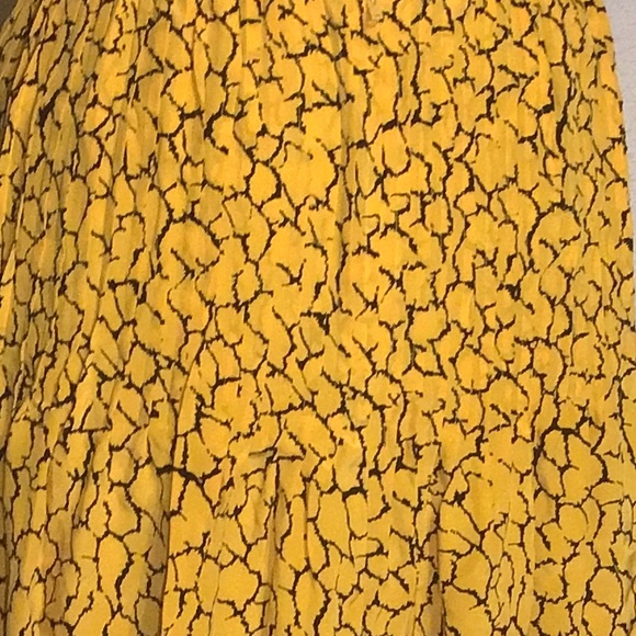 Carolyne Barton vintage yellow/black silk dress size 8 - Picture 14 of 16